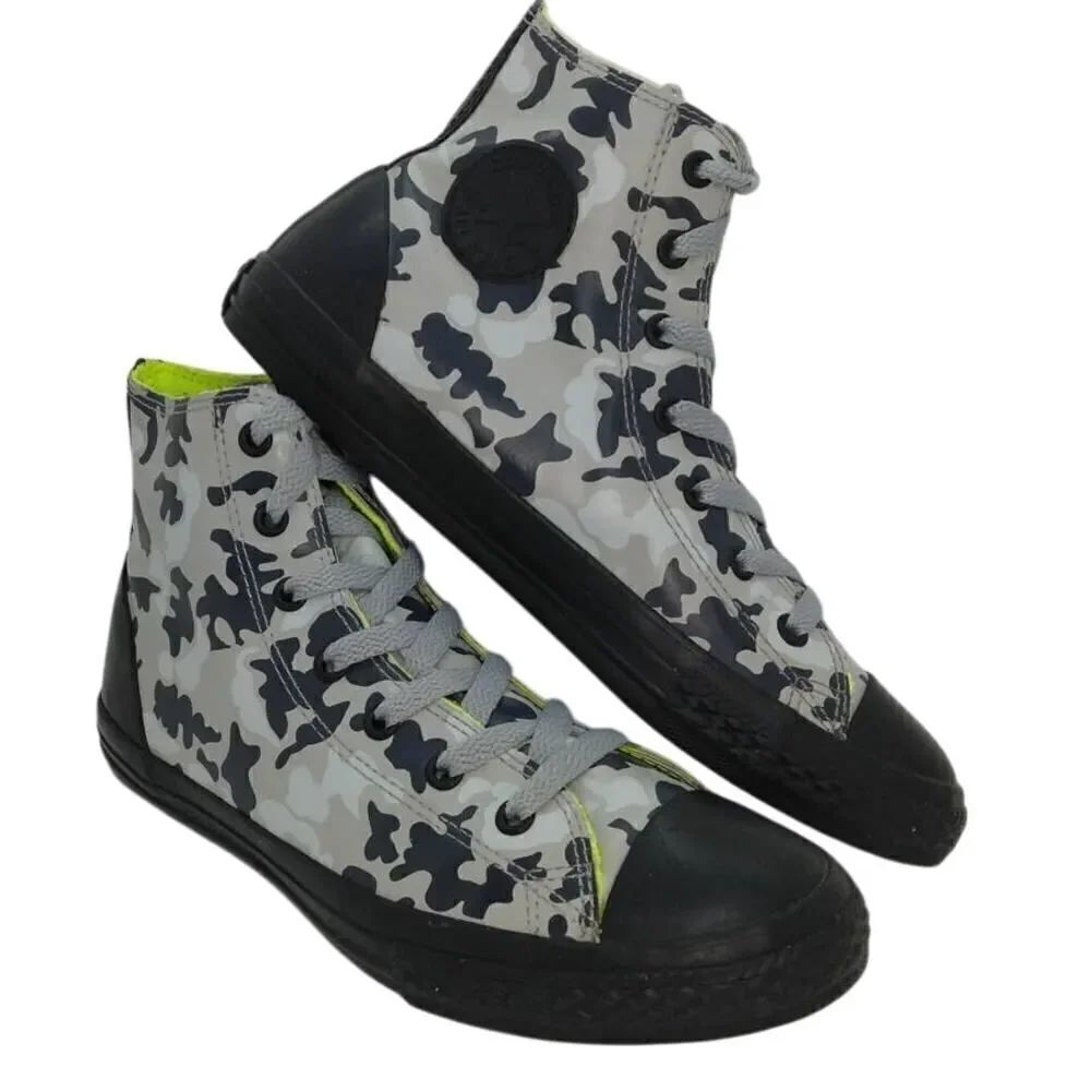 Converse Chuck Taylor Hi Top Camo Rubber Pre-owned Women's Sneakers - sz. 5 WOW!